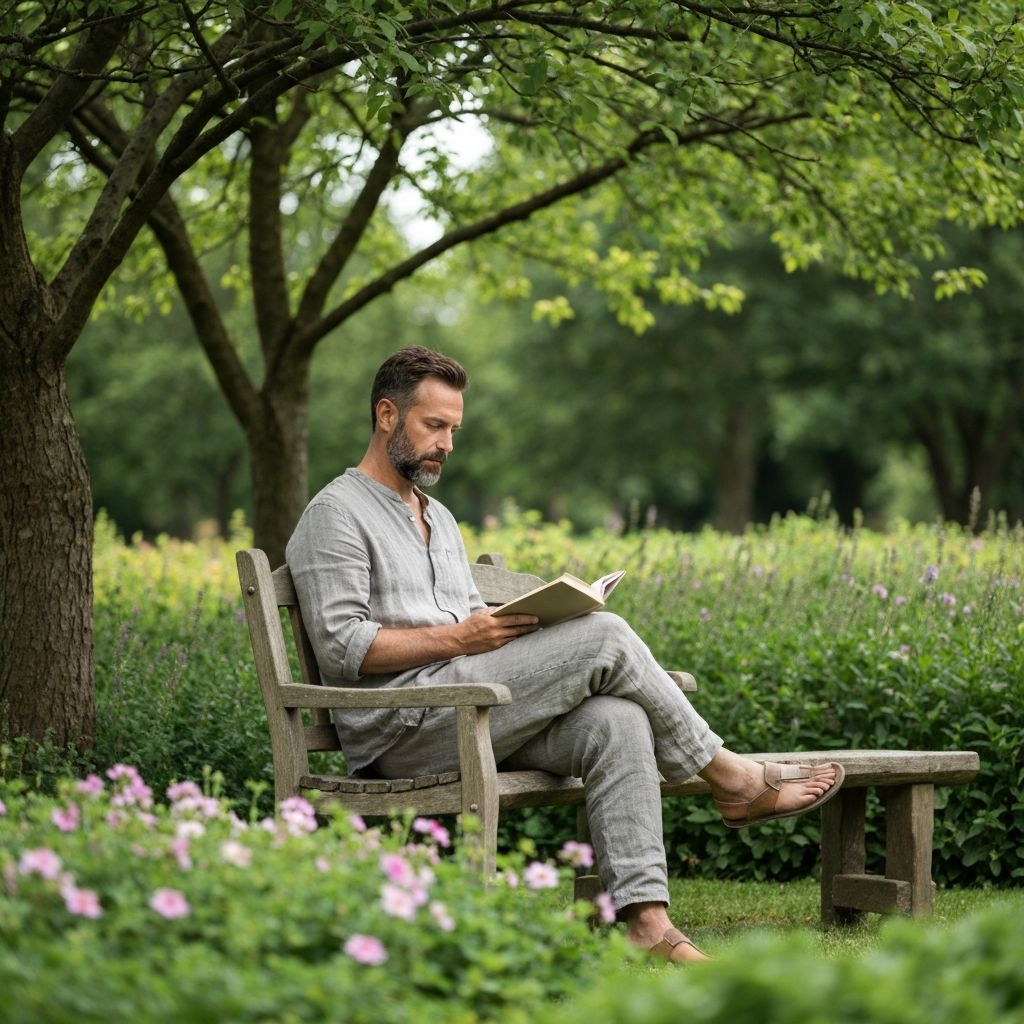 Person relaxing peacefully